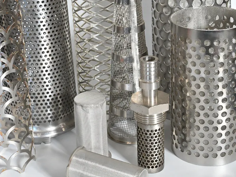 Wire mesh deep processing perforated metal components